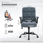 SEATZONE Executive Office Desk Chair High Back Ergonomic Task Chair Computer Faux Fur Chair Home Office Chairs with Lumbar Support, Blue