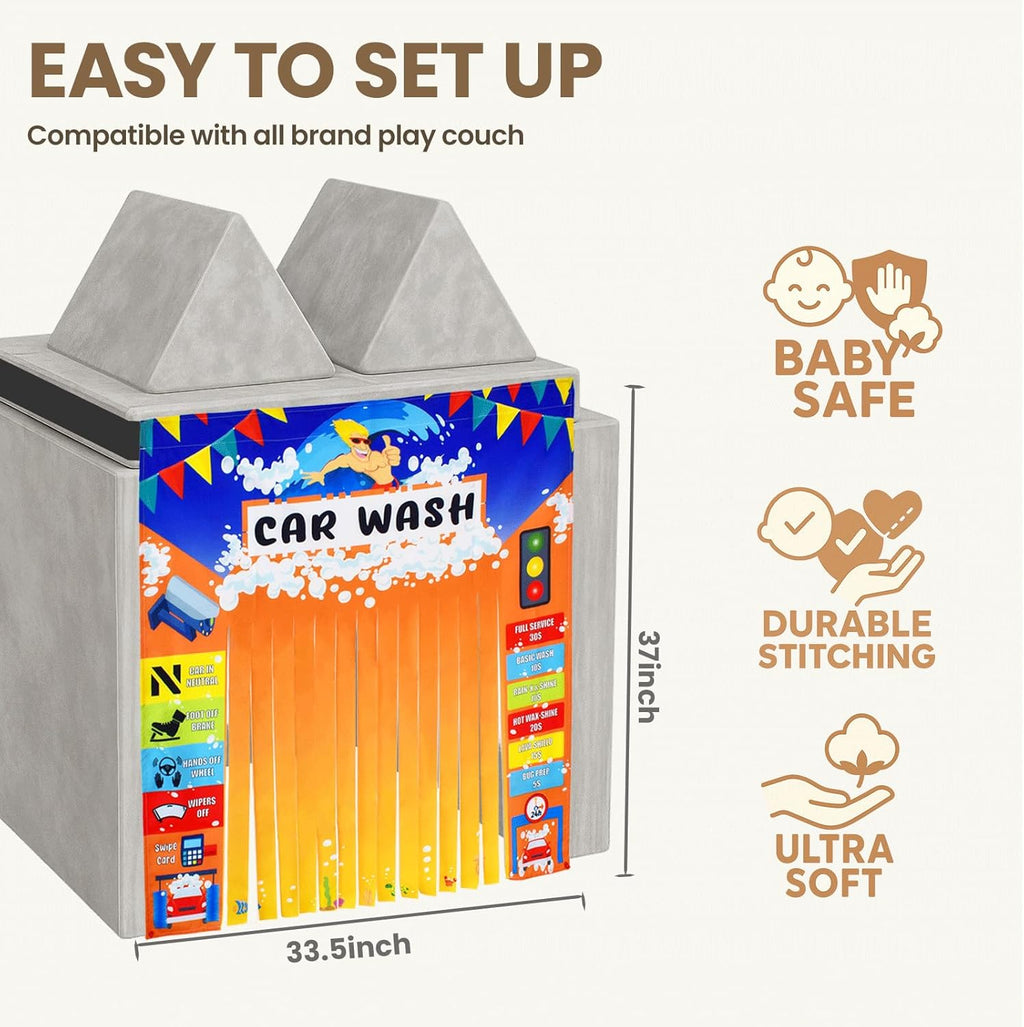 Play Panel for Kids Play Couch Childrens Car Wash Play Panel for Toddler Foam Sofa (Play Couch not Included)