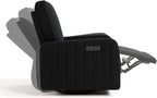 Storkcraft Kyoto Deluxe Power Recliner Swivel Glider (Black Boucle) – Premium Electronic Power Recliner for Nursery, Includes Dual-USB Charging Port with USB-A & USB-C, Glider Rocking Chair