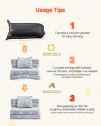 VEVOR 3-in-1 Kids Sofa, Foldable Toddler Soft Couch, Glow in The Dark Kids Couch Fold Out with 28D Sponge & Flannel Fabric, Convertible Toddler Chair to Lounger for Reading, Playing, Gaming, M, Gray