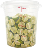 Cambro Food Storage Containers with Lids (BPA-Free) - 4 Quart - Food Grade Buckets with Lids (4 Pack) - For Dough Proofing and Brining (Translucent)