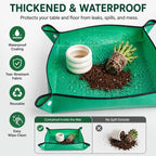 Thickened Waterproof Reusable Garden Mat, 20"X20" Plant Repotting Pad for Soil Changing, Indoor Outdoor Planting, Mess-Free Transplanting Tray, Gardening Gifts for Plant Lovers