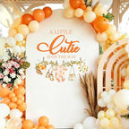 A Little Cutie is on the Way Baby Shower, A Little Cutie is on the Way Sign Decal Banner Sticker for Backdrop, Little Cutie Orange Fruit Gender Reveal First Birthday Party Decor for Girl (Not Balloon)
