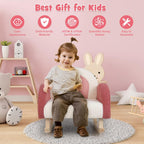 Costzon Kids Sofa, Toddler Rocking Chair w/Solid Wood Frames, Plush Fabric, Anti-Tip Design for Kids Room, Nursery, Playroom, Preschool, Birthday Gift for Boys Girls, Toddler Furniture Armchair, Red