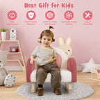Costzon Kids Sofa, Toddler Rocking Chair w/Solid Wood Frames, Plush Fabric, Anti-Tip Design for Kids Room, Nursery, Playroom, Preschool, Birthday Gift for Boys Girls, Toddler Furniture Armchair, Red