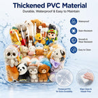 Clear Stuffed Animal Storage Bean Bag Chair Cover for Kids Waterparoof Beanbag Chair Cover with Zipper, PVC Bean Bag Chair for Children Plush Toys Storage & Organizing (Chair）