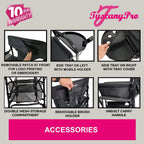 Adjustable Height Chair with Carry Bag - Portable Makeup Artist & Hairstylist Chair - Perfect for Makeup, Salons, Movie Sets - Italian Design