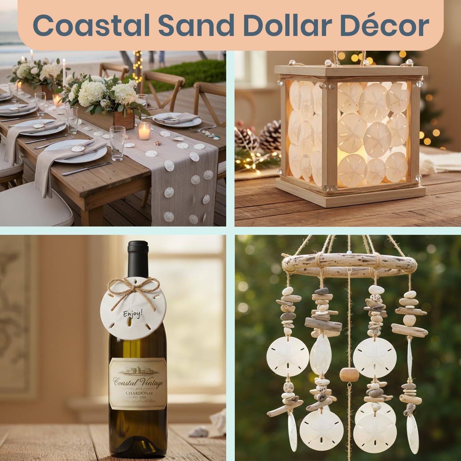 Real Sand Dollars 3" to 3.5" (10 Pack) – Sand Dollar Wall Art & Ornament Set – Beach Wedding Decor – Nautical Party Table Decor – Mini Shells for Crafts – Coastal Gifts