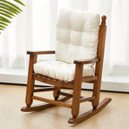 Yalikop Kids Rocking Chair Cushion Pad Set Toddler Rocking Chair Indoor Outdoor Wooden Rocker Child Patio Rocker for Porch Balcony Lawn Indoor Outdoor(Brown,Ages 2-5)