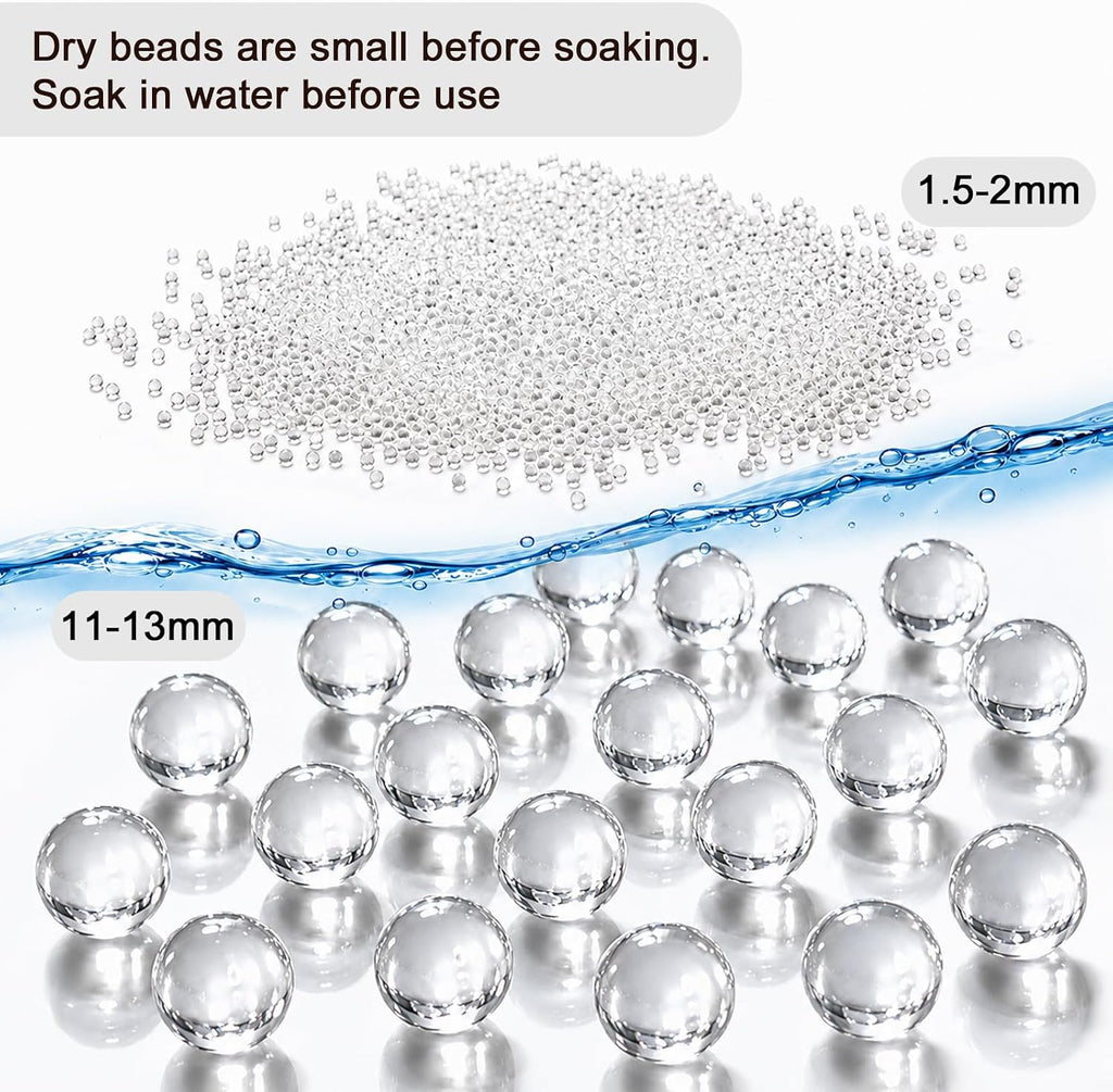 FALAMON 50,000 Clear Beads for Vases, Transparent Vase Filler, Christmas Decoration, Wedding Centerpiece, Floating Candles, Floral Decoration