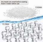 FALAMON 50,000 Clear Beads for Vases, Transparent Vase Filler, Christmas Decoration, Wedding Centerpiece, Floating Candles, Floral Decoration