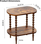 Side Table for Small Spaces, Small End Table for Living Room, Bedroom, Corners, and Office