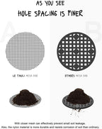 LE TAUCI Plant Pot Hole Mesh Pads, 2-Inch Round Flower Pot Drainage Covers, Prevent Soil Loss, Durable Reusable, Bonsai Bottom Grid Mat, Gardening Essentials, 50-Pack
