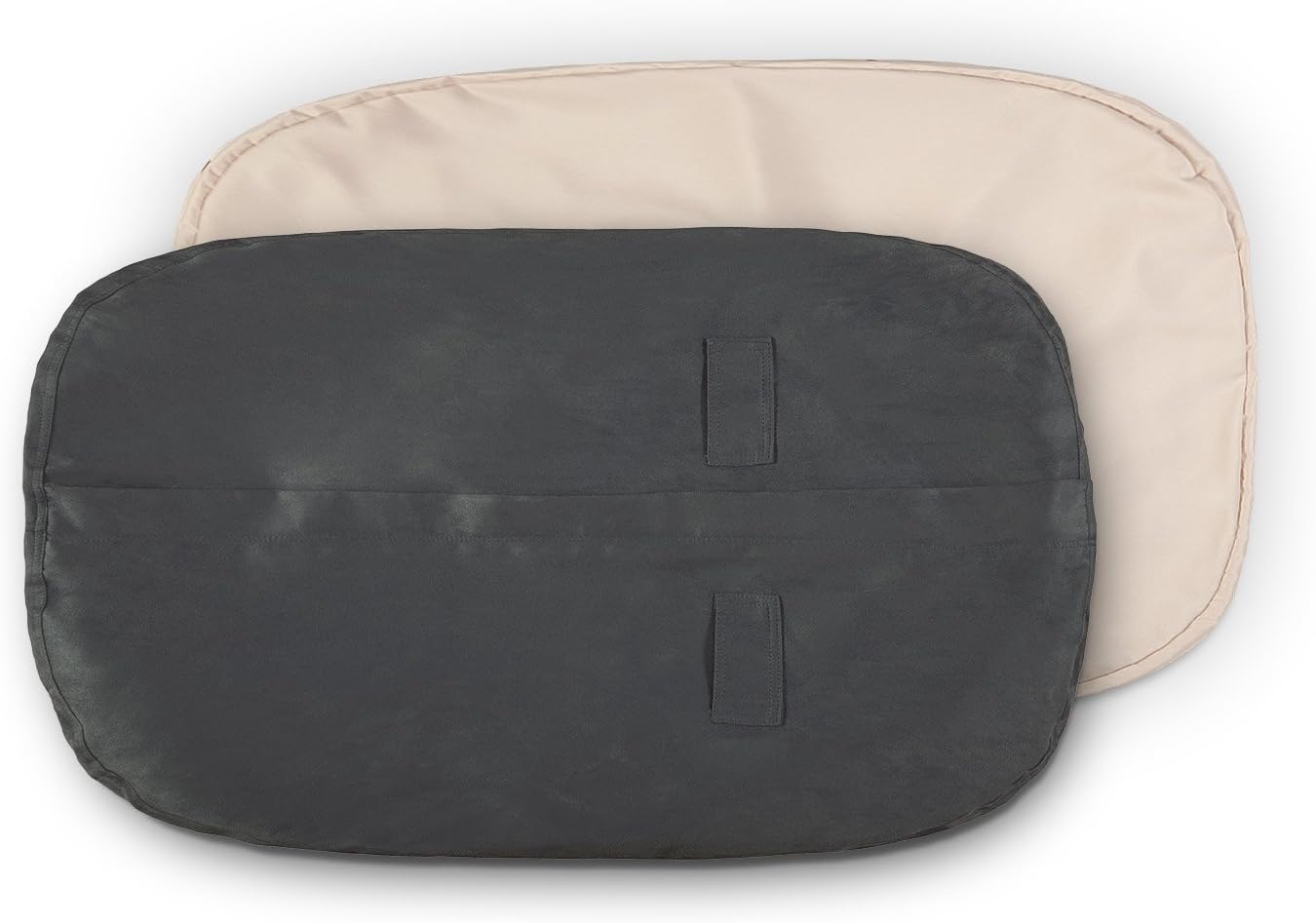 Lumaland Luxury Microsuede Outer Cover for Bean Bags Machine Washable 5-Foot Bean Bag Cover with Inlay in Dark Grey Cover and Inlay ONLY