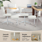 360° Swivel Meditation Chair Plus, Teddy Upholstered Cross Legged Chair with Flexible Design, ADHD Desk & Yoga - Wide Criss Cross Desk Chair for Fidgety Sitters (Ivory + Teddy)