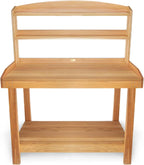 All Things Cedar Deluxe Potting Bench, Outdoor Garden Workstation Table, 24" D x 47.5" W x 61" H
