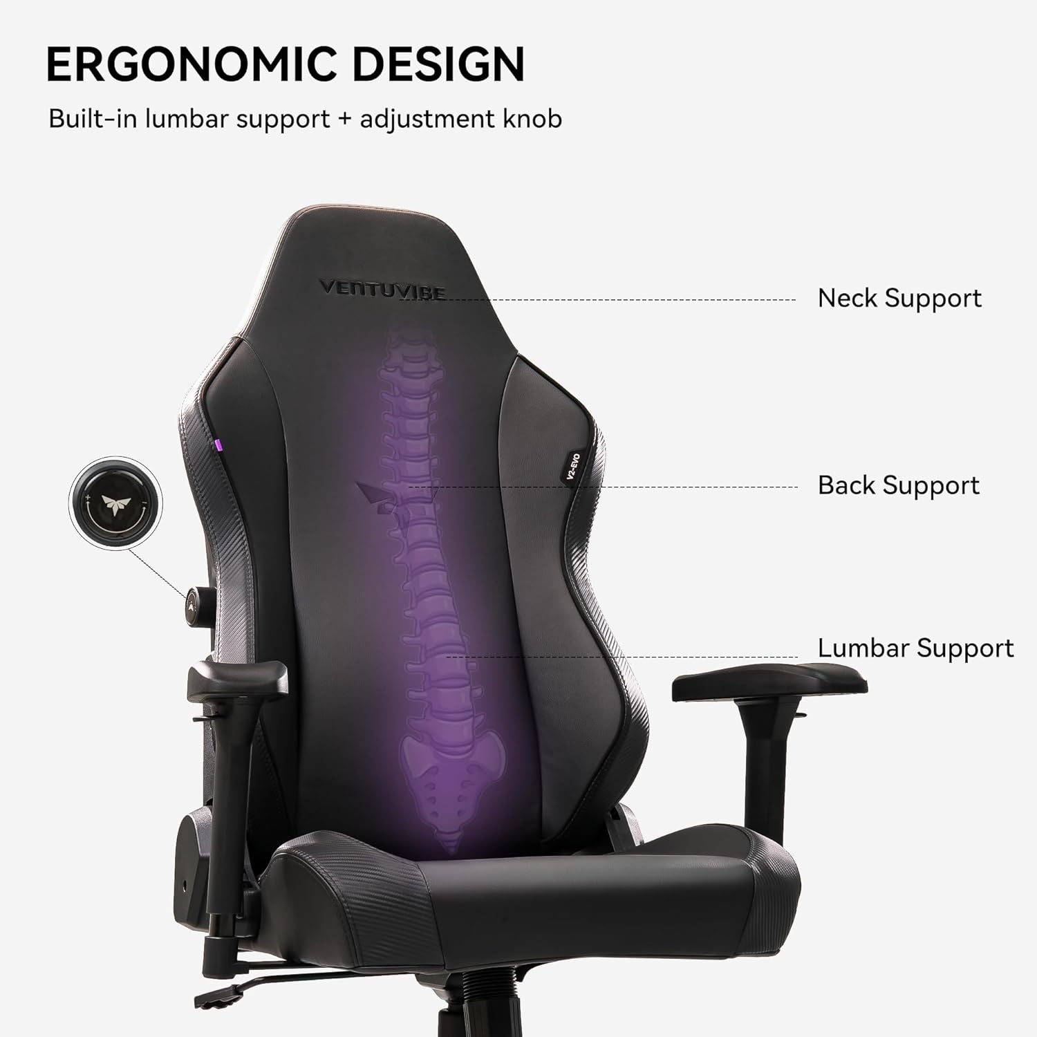 Gaming Chair - High Back Ergonomic Computer Chair with Lumbar Support, Video Game Chair-4D Adjustable Armrests,170° Reclining & 320lb Capacity,PU Leather Office Chair for Adults
