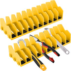 2 Pack Pliers Organizer Rack, 10 Slots Pliers Cutters Organizer Rack Plastic Tool Organizers Space Saving Tool Drawer Toolbox Organizers for Tools Box Storage(COLOR:yellow)