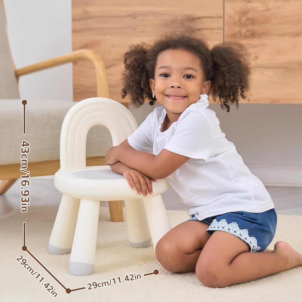 KidBloom Toddler Chair, Ergonomic Kids Chair, Durable and Sturdy Small Plastic Child Chair for Toddlers 1–3