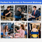 STAY GENT Director's Chair Canvas Replacement Kit 21"L x 8"W - 21"L x 16.5"W Replacement Canvas Durable Cotton Canvas Seat & Back Covers for Home,Model Artist,Makeup,Show Dressing Room, 1 Set Blue