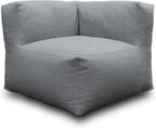 Dineli Modern Arm-Rest Chair Coner Chair Outdoor Furniture Comfy Patio Couch Sofa Outdoor Bean Bag Chair Creating a Unique Patio Garden Modular Contemporary Sofa Lazy Sofa for Outside - Dark Gray