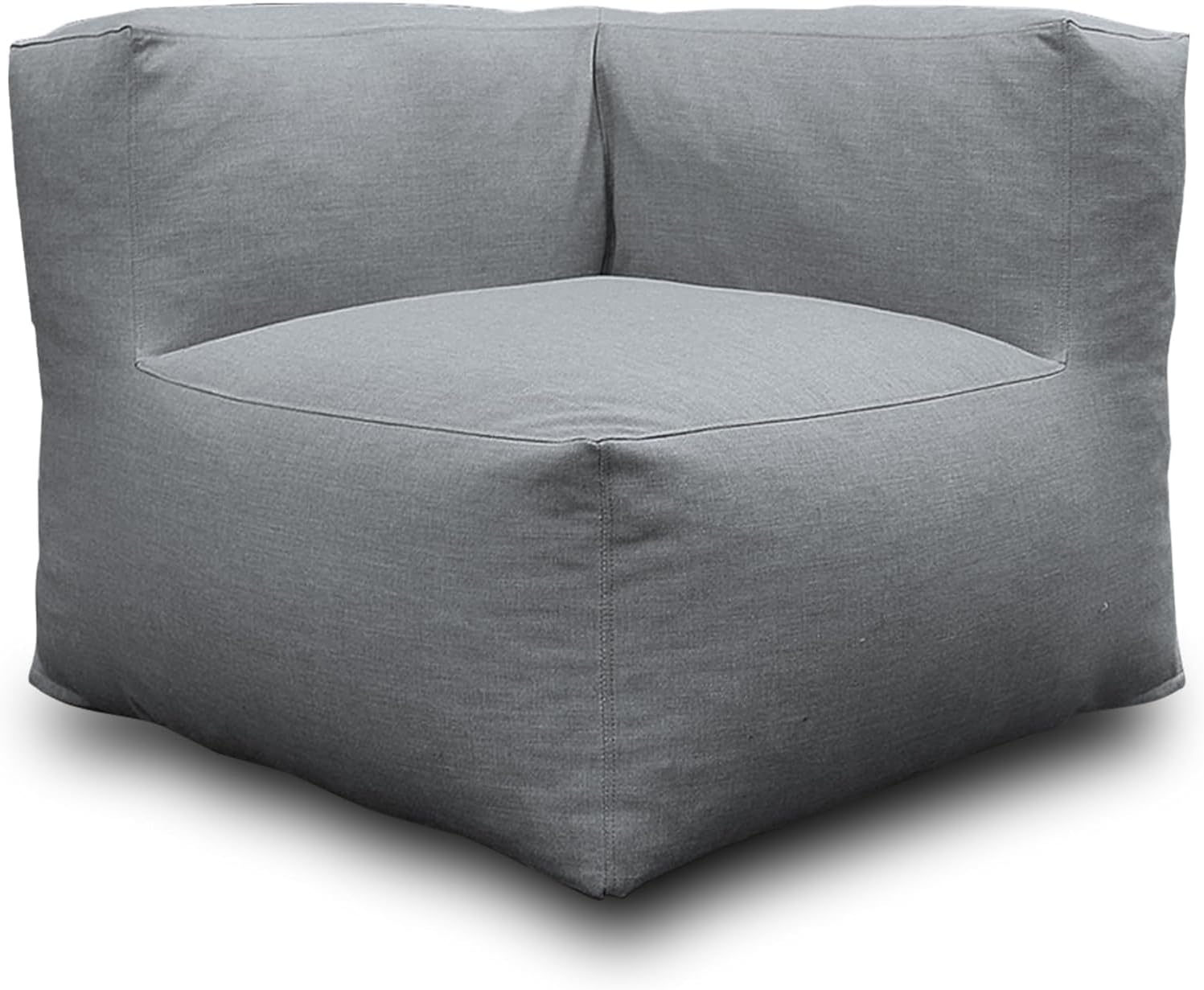 Dineli Modern Arm-Rest Chair Coner Chair Outdoor Furniture Comfy Patio Couch Sofa Outdoor Bean Bag Chair Creating a Unique Patio Garden Modular Contemporary Sofa Lazy Sofa for Outside - Dark Gray