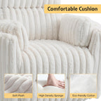 Jocisland Power Rocking Nursery Chair/Swivel Recliner/USB, Cream Corduroy | Oversized Glider Chairs,Corduroy,2 Pillows,USB & Type-C,Reclining Armchair Sofa,Living Room,Bedroom,Nursing