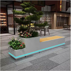 Planter Box with Bench Outdoor Flower Boxes Leisure Chairs Terraces Parks Courtyards Benches Beds
