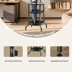 Coat Rack with Umbrella Holder, Coat Rack Freestanding, Metal Coat Tree with 12 Hooks, Modern Coat Hanger Stand for Entryway Living Room Bedroom Office