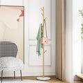 DOORXIFO Gold Coat Racks, Metal Coat Rack Freestanding with Hooks, Entryway Coat Rack Stand, Coat Racks with Marble Base, Coat Tree for Hanging Clothes, Hats, Bags