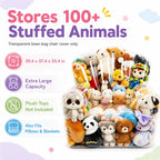 Clear Stuffed Animal Storage Bean Bag Chair Cover for Kids Waterparoof Beanbag Chair Cover with Zipper, PVC Bean Bag Chair for Children Plush Toys Storage & Organizing (Chair）
