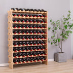 90 Bottle Bamboo Wine Rack Stackable Storage Freestanding Floor Wooden Modular fWine Rack Shelf