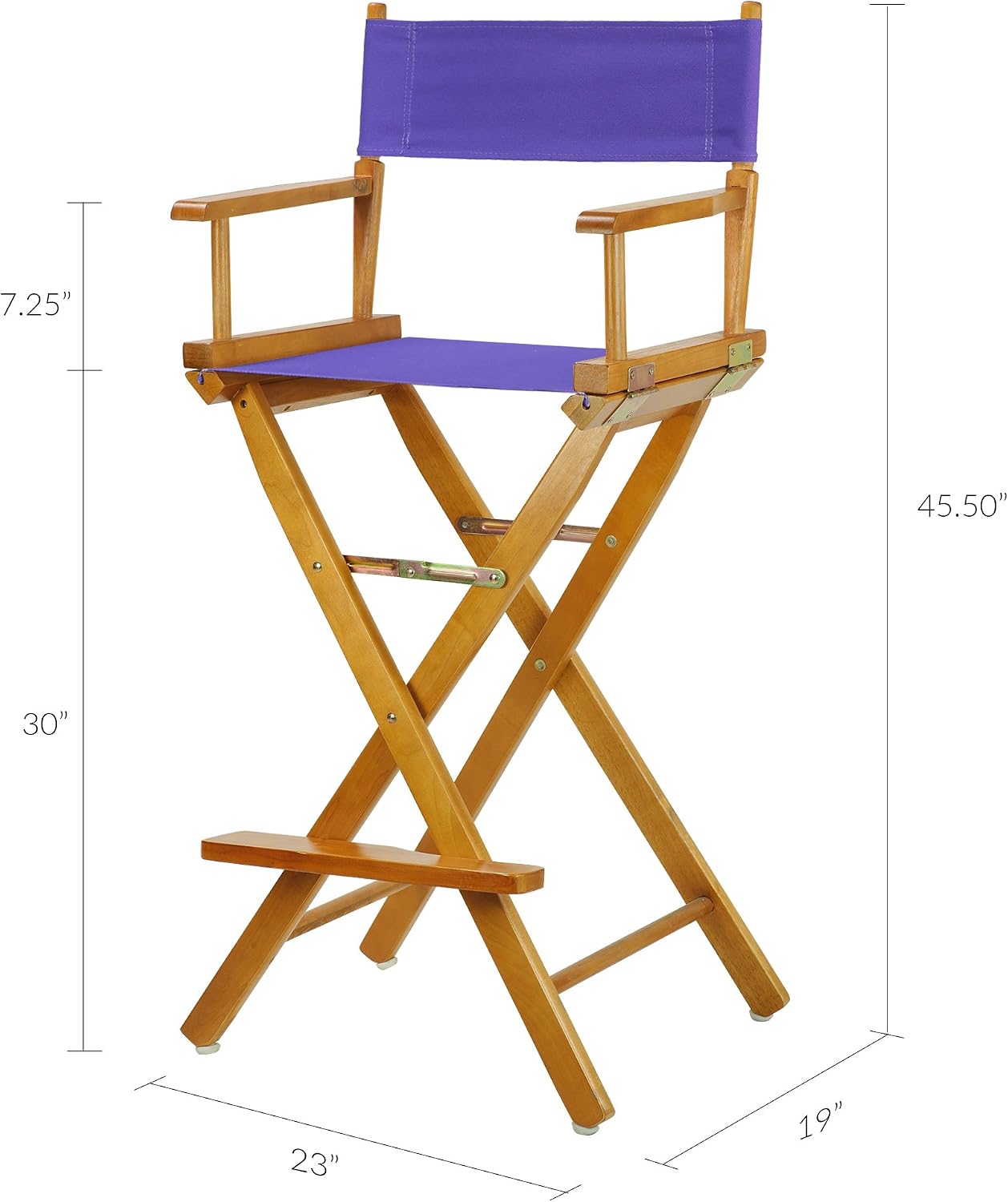 Casual Home 230-05/021-41 Director Chair 30" - Bar Height Honey OakFrame/Purple Canvas