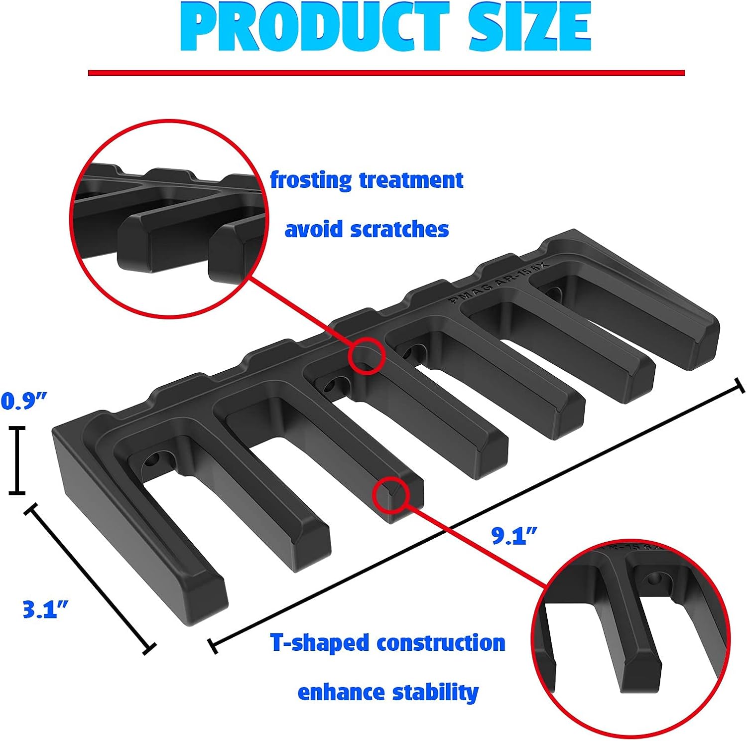 LULACOOL PMAG Wall Mount,AR Mag Holder, Mag Storage Rack for Amend 2, Hexmags, MFTmags,Magazine Display for PMAG 30 Round 5.56 223