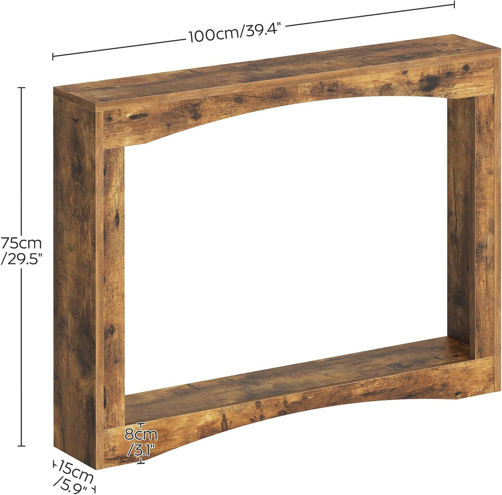 YATINEY Narrow Console Table, 5.9'' Thin Entryway Table, Behind Couch Table for Small Spaces, Small Farmhouse Hallway Table, for Living Room, Hallway, Foyer, Rustic Brown CT19RR