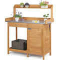 50" Heavy Duty Outdoor Garden Workbench Potting Bench Planter Table Wood Plating Shelf Cabinet Patio Working Space Crafting Gardening Lawn Backyard Tabletop Porch Balcony with Drawers
