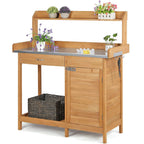 50" Heavy Duty Outdoor Garden Workbench Potting Bench Planter Table Wood Plating Shelf Cabinet Patio Working Space Crafting Gardening Lawn Backyard Tabletop Porch Balcony with Drawers