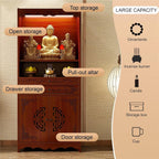 Meditation Altar Table ， Chinese Cabinet Pedestal Offering Table Buddhist Prayer for Small Spaces(70cm(27.6in))