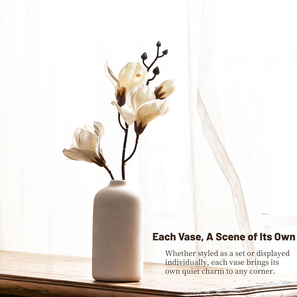 Ceramic Bud Vases, White Mini Vase Set of 11, Small Pottery Vases for Flowers Mini Ceramic Vases for Pampas Grass Vase Bulk for Wedding Table Centerpieces Decoration Boho Home Decor DIY Gift