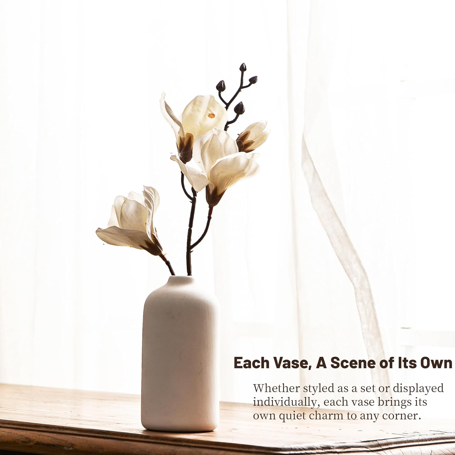 Ceramic Bud Vases, White Mini Vase Set of 11, Small Pottery Vases for Flowers Mini Ceramic Vases for Pampas Grass Vase Bulk for Wedding Table Centerpieces Decoration Boho Home Decor DIY Gift