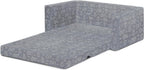 Delta Children - Serta Perfect Sleeper Kids 2-Seater Sofa, Convertible 2-in-1 Flip Open Toddler Couch Sleeper, Foam Chair for Playroom & Bedroom, Bed Lounger, Comfy Play Sleeping Lounge Chair, Grey
