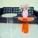 Acrylic End Table, Transparent Bedside Nightstand for Small Spaces, Durable and Lightweight Side Table for Living Room and Bedroom Decor