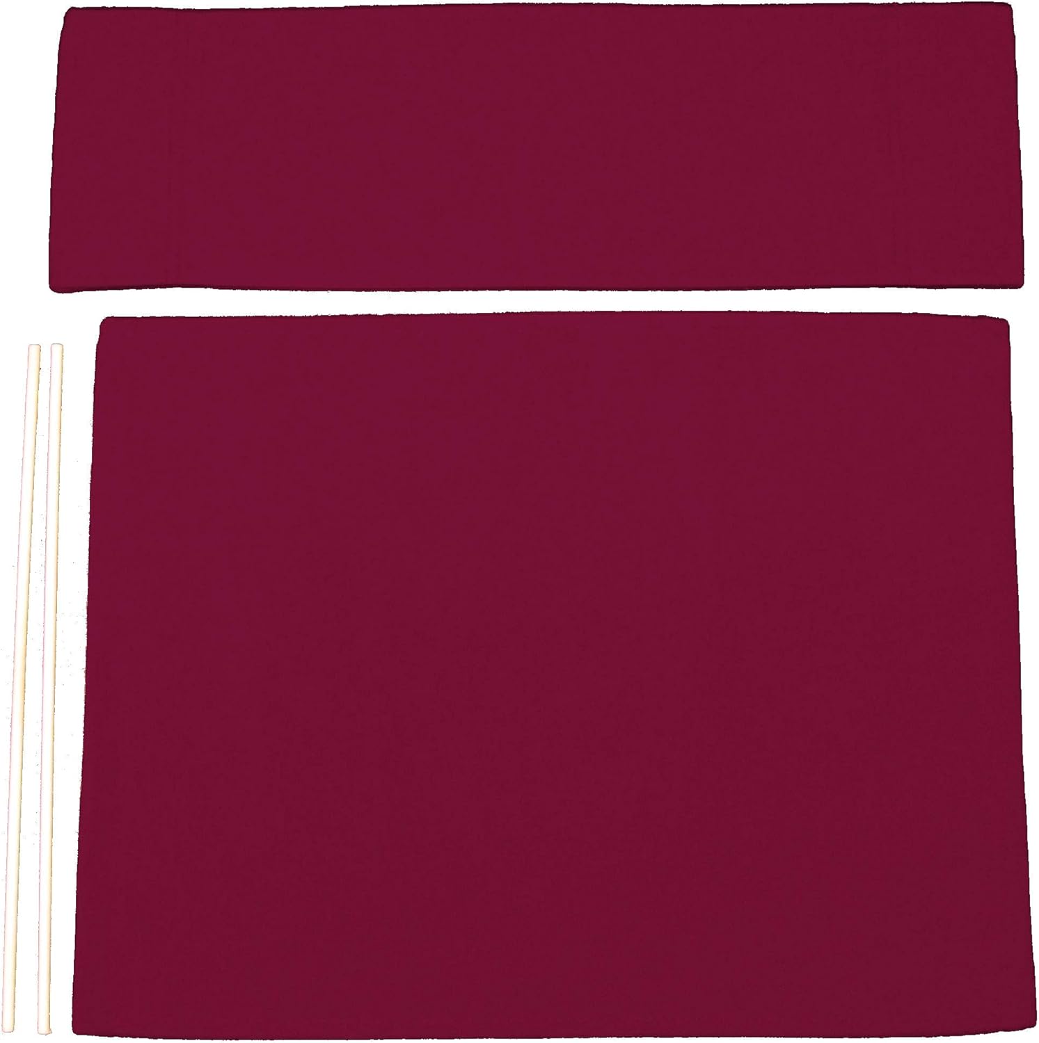 Marine Grade Weather Resistant Directors Chair Replacement Cover (Round Stick) - Burgundy