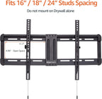 Amazon Basics Tilting TV Wall Mount with Horizontal Post Installation Leveling for 37" to 86" TVs, Wood Studs Compatible, Black