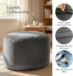 3FT Bean Bag Chair, Medium Memory Foam Bean Bags with Ultra Soft Washable Dutch Velvet Cover, BeanBags for Living Room, Bedroom and Gaming Room -Grey