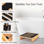 StrongTek 3.5" One Step Stool for Adults, Sturdy Wooden Riser with Non-Slip Rubber Top, 440 lb Capacity, No Assembly Required, Portable for Kitchen, Bathroom, Bedside, Kids & Seniors