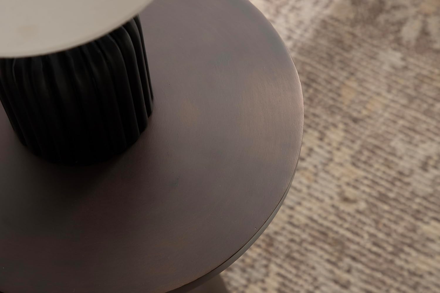 Kate and Laurel Steeves Modern Sophisticated Metal Side Table, 13 x 13 x 23, Bronze, Contemporary Pedestal End Table with Unique Sculptural Design for Use as Bedroom Nightstand