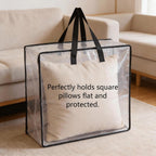 Heavy-Duty Clear Wreath Storage Bag & Sturdy Moving Box Alternative – 26 Inch Large Capacity Container with Zipper for Christmas Decorations, Seasonal Wreaths, Clothes, Bedding,Gift (4-Pack)