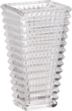 MCMCNCUIU Crystal Vase, Large Crystal Vases for Flowers, Clear Large Flower Vase, Modern Glass Vases for Living Room, Bedroom, Kitchen, Dining Table, Mantle, Wedding, 9 Inches