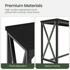 CHOEZON 70.9'' Bar Table, Kitchen Dining Table with Power Outlet and Footrest, Industrial Style, for Pub, Living Room, Black TBT08UBB